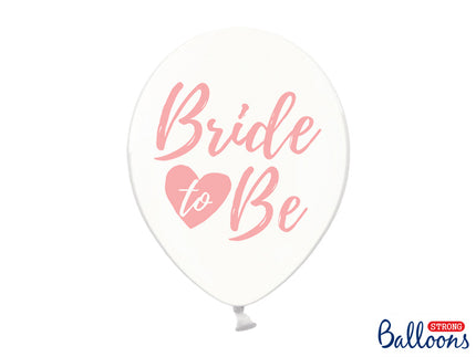 Feestbazaar Transparante ballonnen Bride To Be roze (6st)