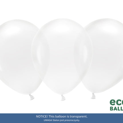 Feestbazaar Transparante Ballonnen Premium Organic (100st)