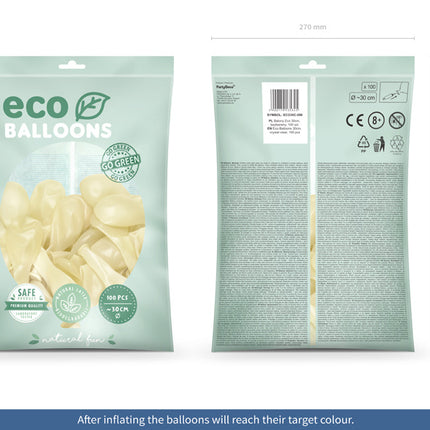 Feestbazaar Transparante Ballonnen Premium Organic (100st)