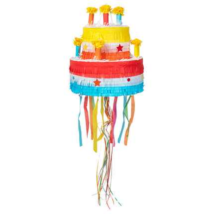 Feestbazaar Trekpiñata Kleurrijke Verjaardagstaart