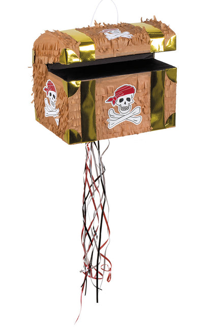 Feestbazaar Trekpiñata Schatkist (30 x 26 cm)