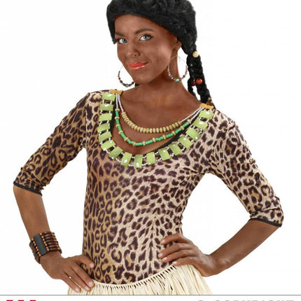 Feestbazaar Tribal ketting met groene stenen