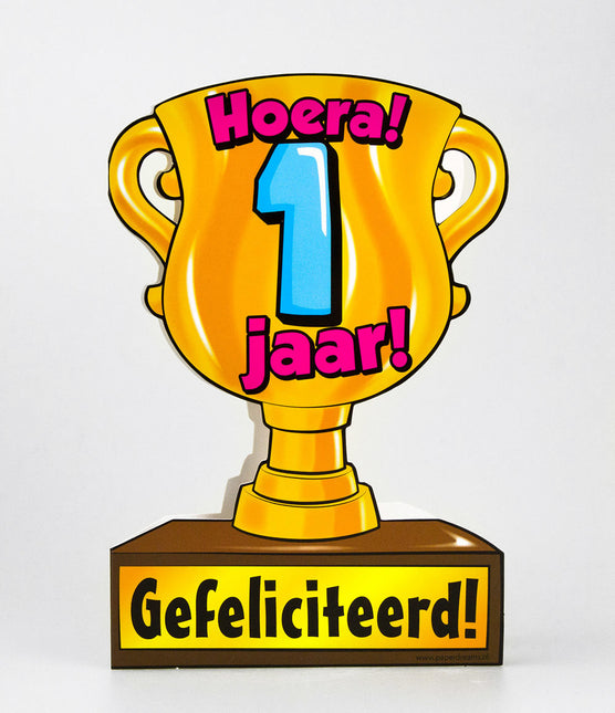 Feestbazaar Trofee kaart - 1 jaar