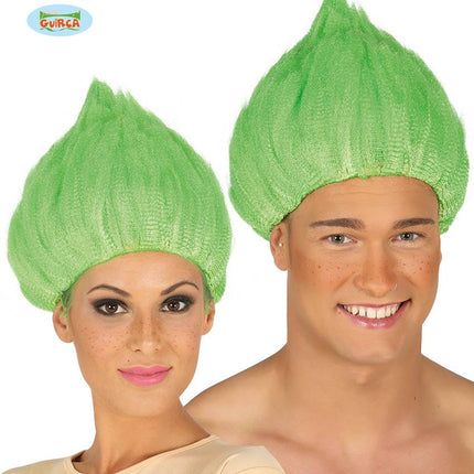 Feestbazaar Trol pruik groen