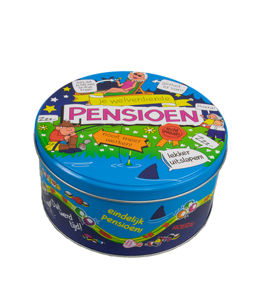Feestbazaar Trommel pensioen (14x7,5 cm)