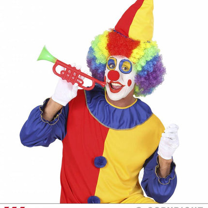 Feestbazaar Trompet clown met geluid plastic