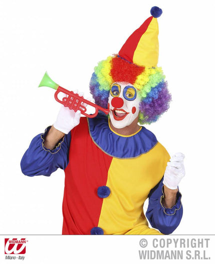 Feestbazaar Trompet clown met geluid plastic