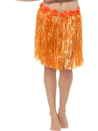 Feestbazaar Tropical rokje neon oranje