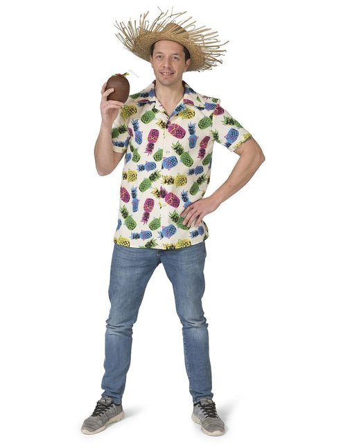 Feestbazaar Tropische Ananas blouse Hawaii