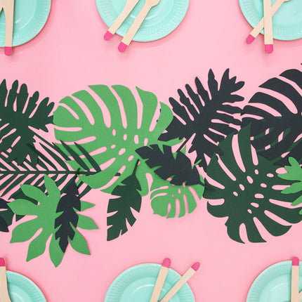 Feestbazaar Tropische Decoratie Blaadjes Aloha (21 stuks)
