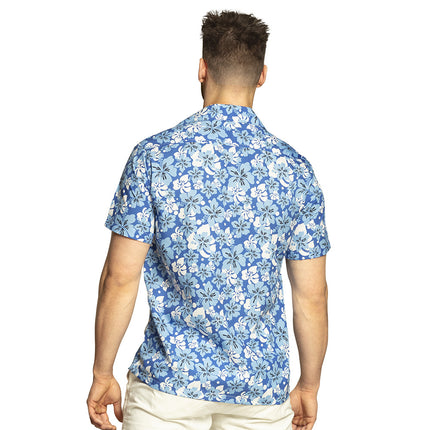 Feestbazaar Tropische Hawaii Blouse Blauw