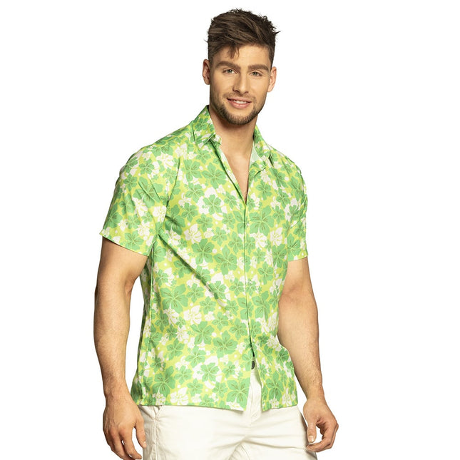 Feestbazaar Tropische Hawaii Blouse Groen
