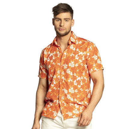 Feestbazaar Tropische Hawaii Blouse Oranje