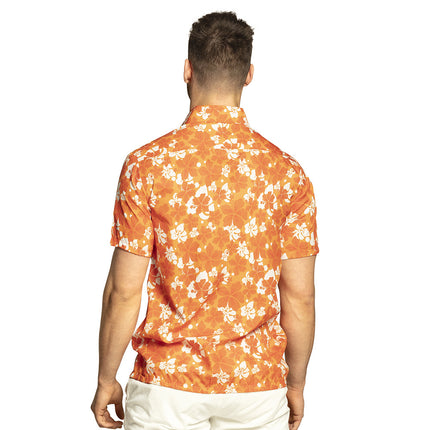 Feestbazaar Tropische Hawaii Blouse Oranje