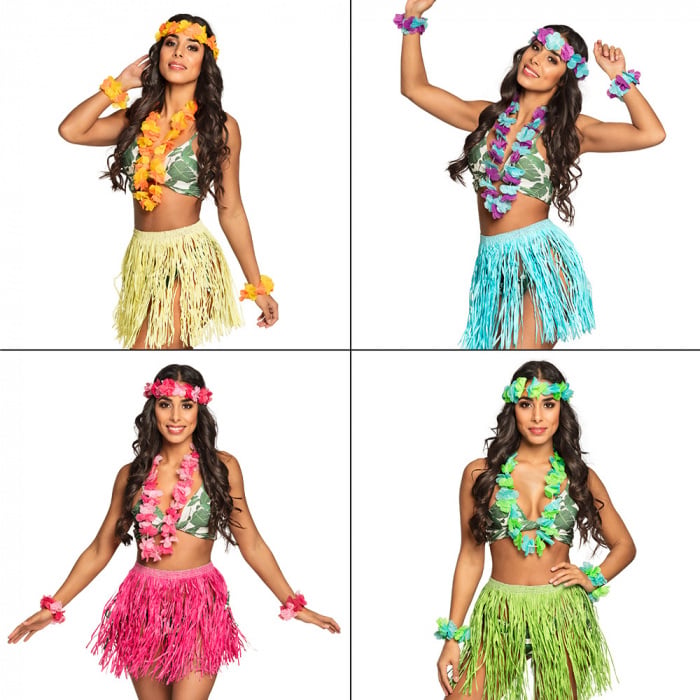 Feestbazaar Tropische Hawaii set 4-delig