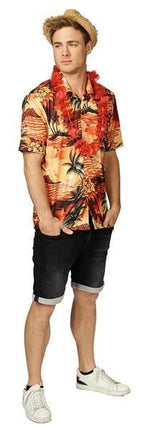 Feestbazaar Tropische Hawaii shirt orange