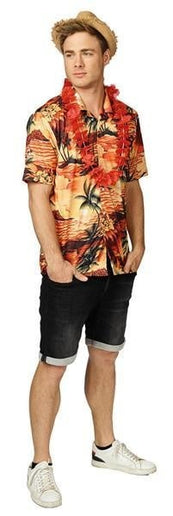 Feestbazaar Tropische Hawaii shirt orange