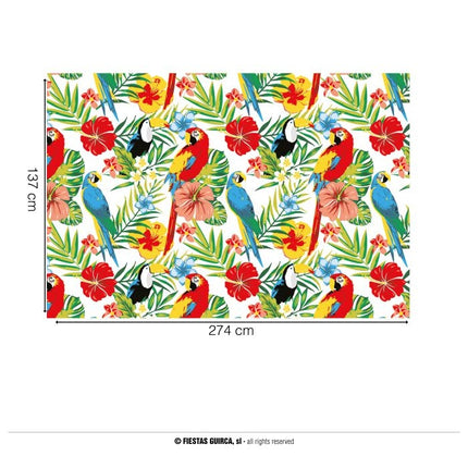 Feestbazaar Tropische Tafelkleed Toekan Hawaii (137x274cm)