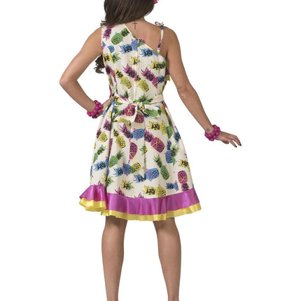 Feestbazaar Tropische Zomer Jurk Met Ananas Print