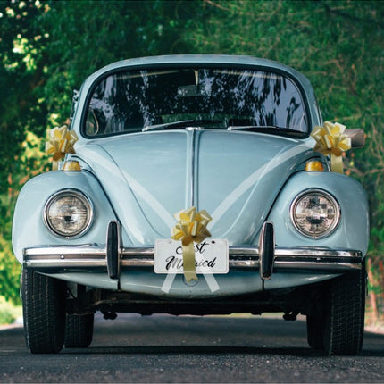 Feestbazaar Trouwauto Decoratie Bruiloft 5-Delig Goud