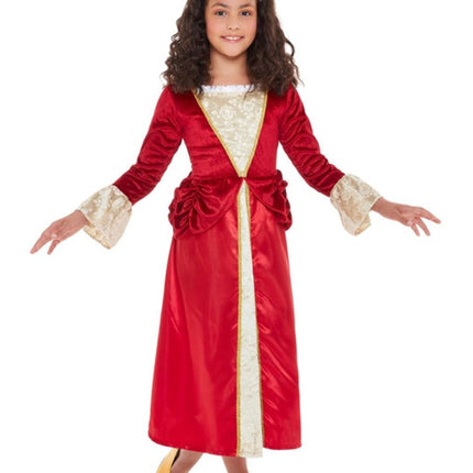 Feestbazaar Tudor Prinsessenjurk Rood