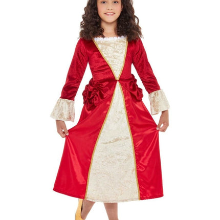 Feestbazaar Tudor Prinsessenjurk Rood