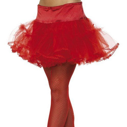 Feestbazaar Tule petticoat rood