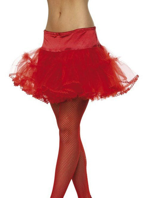 Feestbazaar Tule petticoat rood