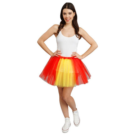 Feestbazaar Tutu Geel/Rood Spanje Dames