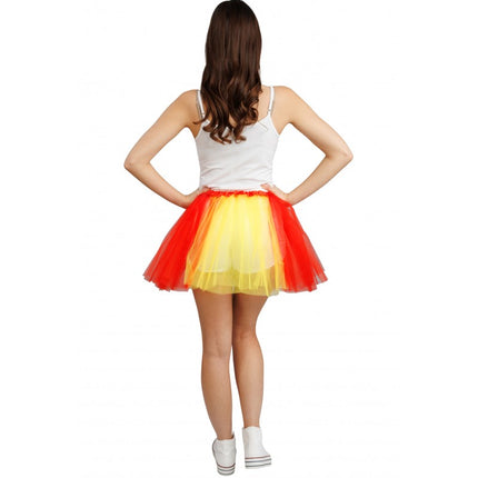 Feestbazaar Tutu Geel/Rood Spanje Dames