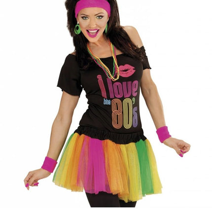 Feestbazaar Tutu meerkleurig neon
