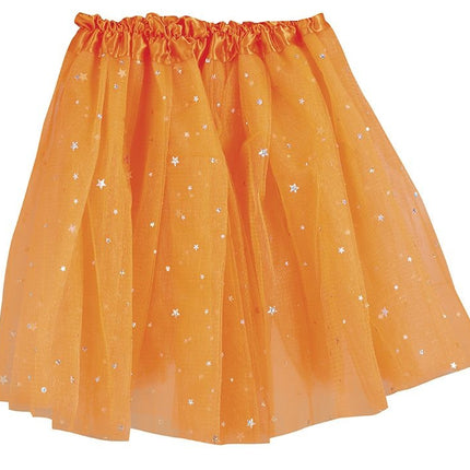Feestbazaar Tutu Oranje Sterren Kind