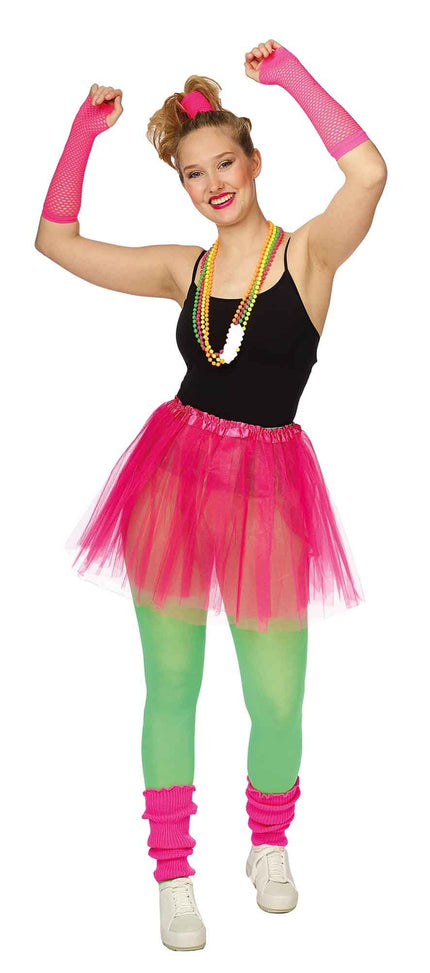Feestbazaar Tutu Set Neon Fuchsia Jennifer