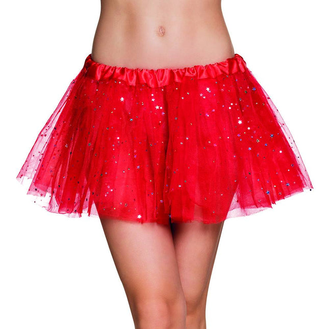 Feestbazaar Tutu twinkle rood