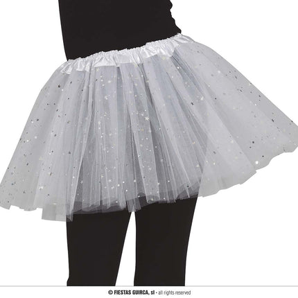 Feestbazaar Tutu Wit Sterren Kind