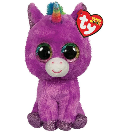 Feestbazaar Ty Knuffel Rosette Unicorn Paars 15cm