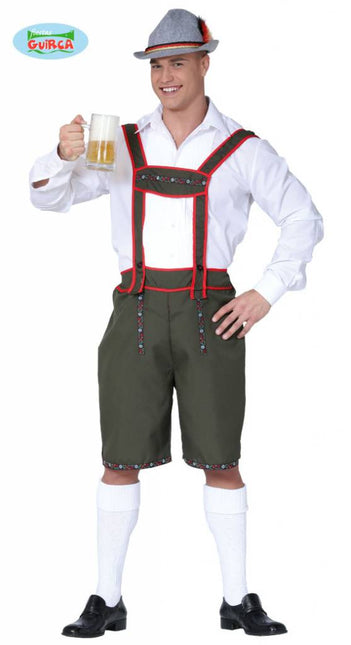 Feestbazaar Tyrolean Lederhose groen