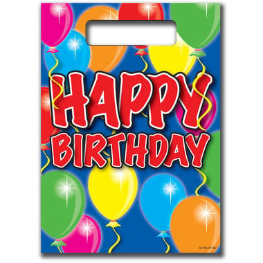 Feestbazaar Uitdeelzakjes 'Happy Birthday' Balloons (8st)
