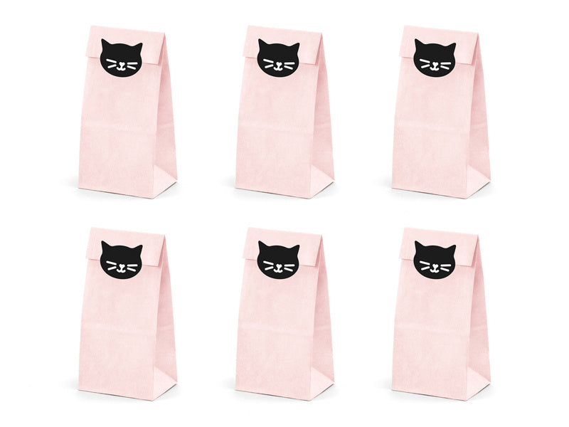 Feestbazaar Uitdeelzakjes Kat roze Cat Collection (6st)
