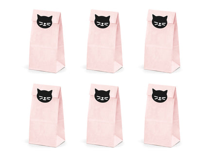 Feestbazaar Uitdeelzakjes Kat roze Cat Collection (6st)