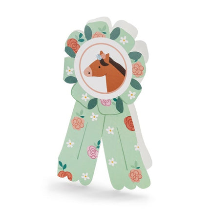 Feestbazaar Uitnodiging Paarden Rozet Vorm Bella (6st)