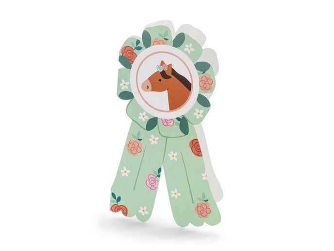 Feestbazaar Uitnodiging Paarden Rozet Vorm Bella (6st)