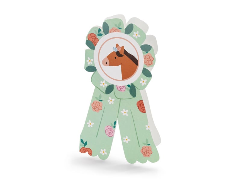 Feestbazaar Uitnodiging Paarden Rozet Vorm Bella (6st)