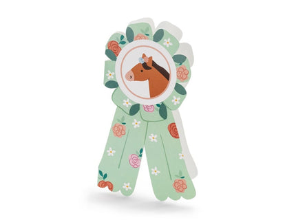 Feestbazaar Uitnodiging Paarden Rozet Vorm Bella (6st)