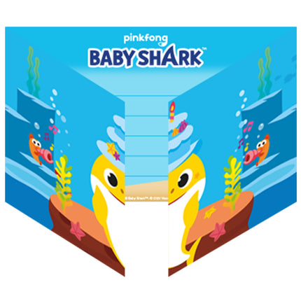Feestbazaar Uitnodigingen Baby Shark (8st)