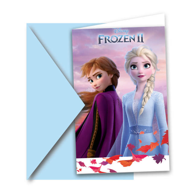 Feestbazaar Uitnodigingen Frozen II (6st)