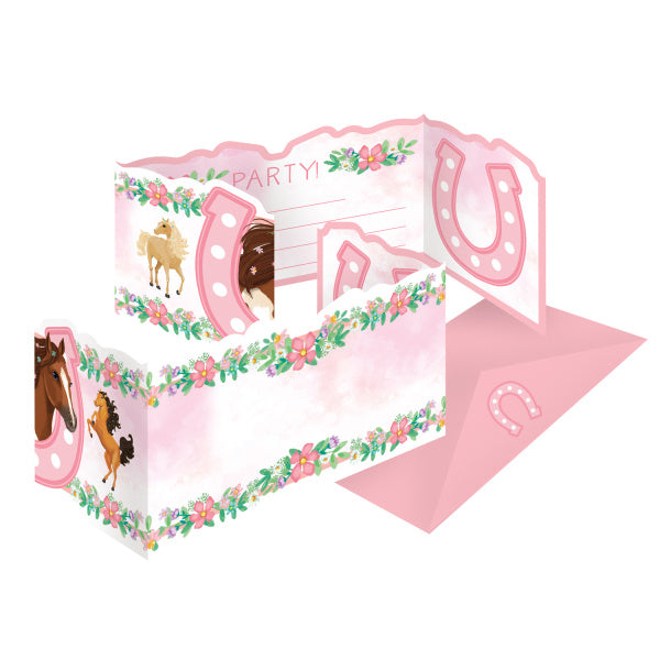 Feestbazaar Uitnodigingen Paarden Beautiful (8st)