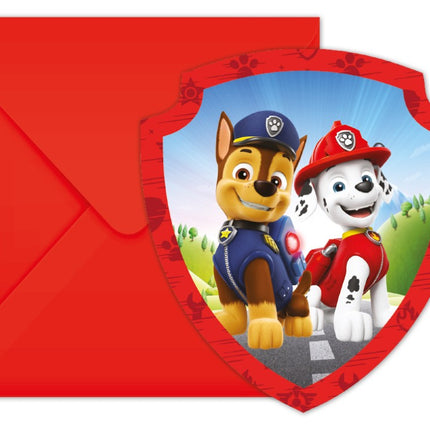 Feestbazaar Uitnodigingen Paw Patrol Rescue Heroes (6st)