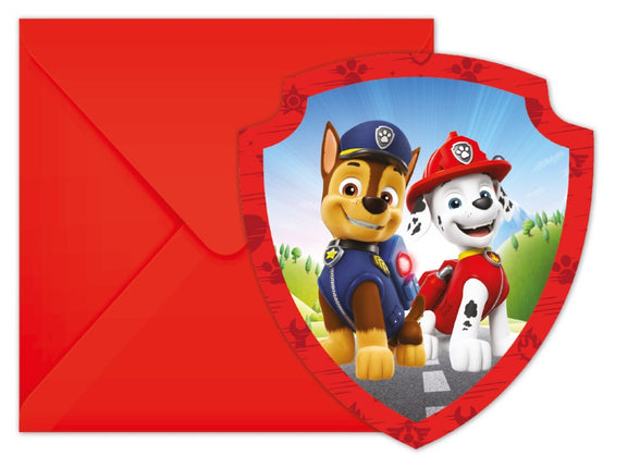 Feestbazaar Uitnodigingen Paw Patrol Rescue Heroes (6st)