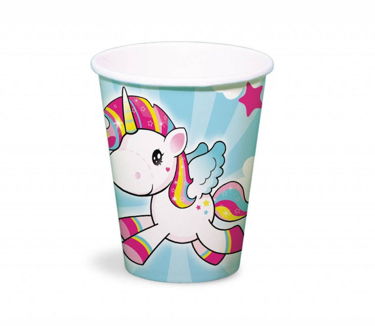 Feestbazaar Unicorn bekers (8 stuks)